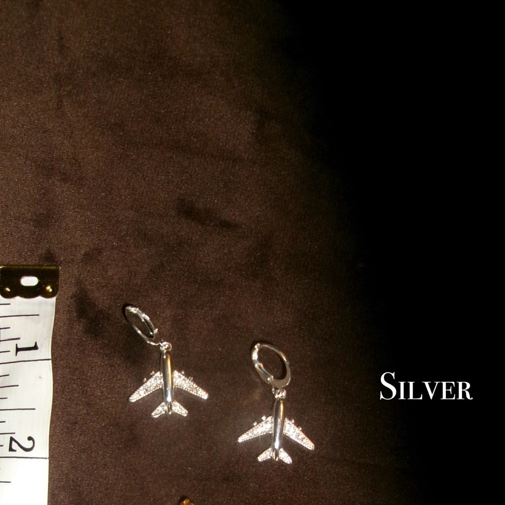 SILVER Plane Earrings